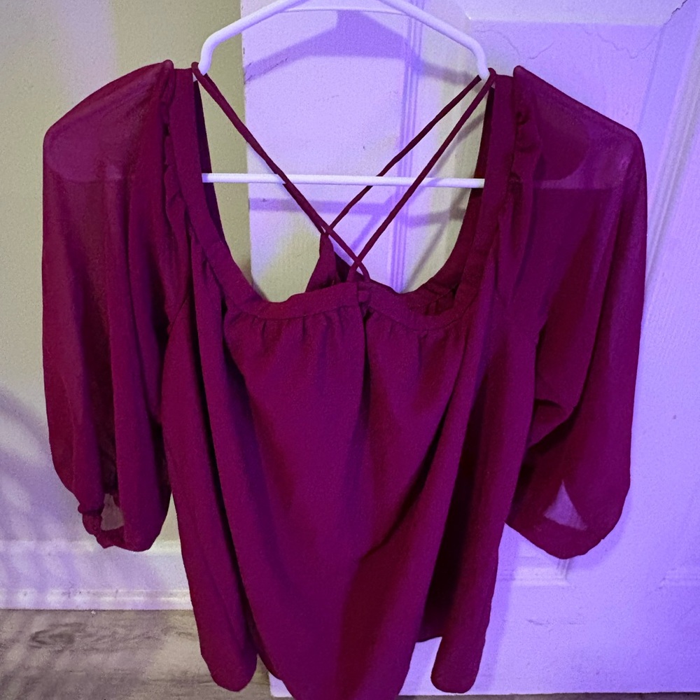 NWOT Express Women's Rich Purple Blouse